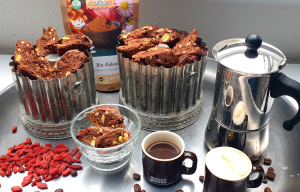 Cantuccini a la Chocolat with goji berries