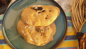 Pita breads with black cumin