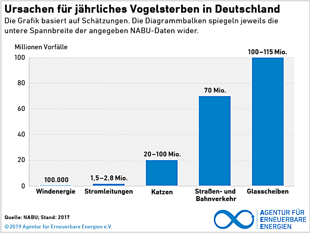 Grafik Statistik Ursachen Vogelsterben